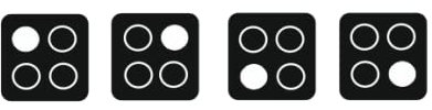 A Set of Cooker Stickers Symbol for Marking for Electric Cooker Gas Stove Ovens (RPM2/2) (White Symbols on Black Background, 15mm)