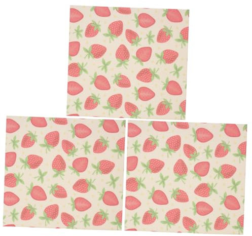 SHOWERORO 3pcs Beeswax Fresh-keeping Papers Reusable Food Wrapping Wax Paper Bee Wax Food Packing