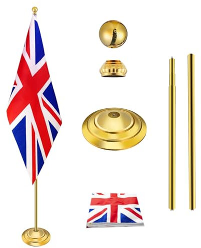 Kit de mât de drapeau d'intérieur avec base lestée et épaisse, hauteur 200 à 252 cm, mât de drapeau d'intérieur commercial en acier inoxydable pour bureau, école, mairie, mât de drapeau télescopique