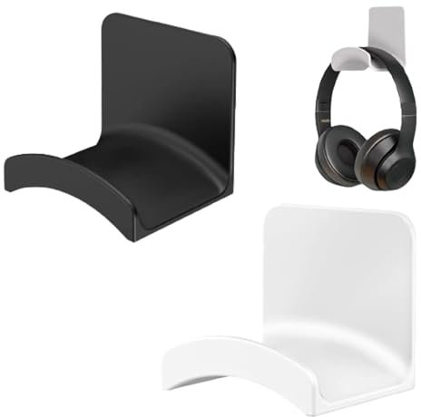 Yistoi 2 Piezas Soporte Auriculares, Soporte Cascos Gaming, Soporte para Auriculares, Universal Soporte para Auriculares para Dormitorios, Oficinas, Sin Necesidad de Taladrar