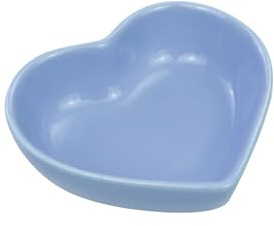 LuckyOpt Ciotola per criceto in ceramica, a forma di cuore, lavabile, per porcellini d'India, gerbilli, ricci, cincillà, pappagallo (rosa) (viola)