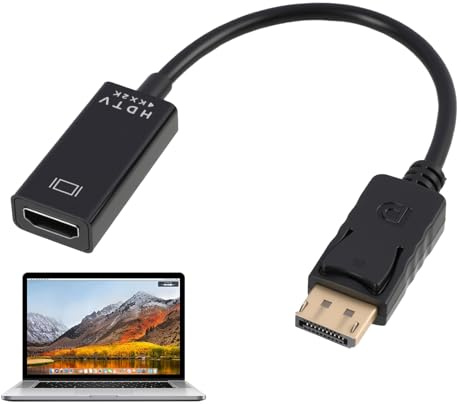 Adaptateur Unidirectionnel DisplayPort vers HDMI, Convertisseur DP vers HDMI Mâle Femelle, Câble DisplayPort pour Moniteurs, Téléviseurs, Projecteurs, Compatible avec Lenovo, Dell, HP, ASUS