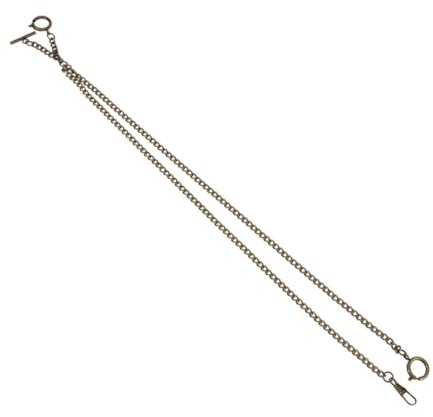 PACKOVE Catena per Orologio da Tasca in Bronzo Metallo Accessorio Retrò da Uomo Catena Porta Orologio da Tasca Classico Totale