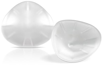 NORFULL Silicone Breast Form Mastectomy Prosthesis Triangle Concave Bra Enhancer Insert One Piece, D Cup 500g,Transparent