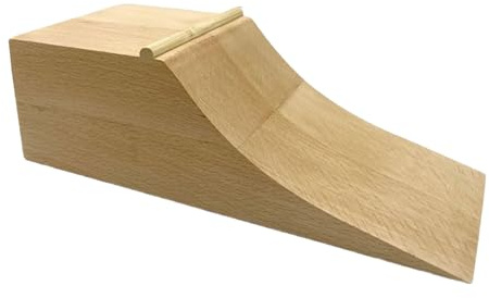 Zkydhbd Rampe realistiche per esercizi di skateboard con le dita, base sicura per adulti appassionati di gioco creativo Rampe in legno per skateboard