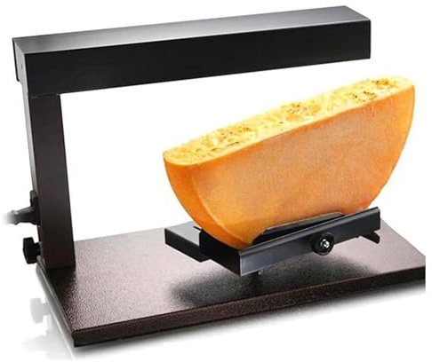 Máquina de Raclette Comercial de 650W – Fundidor de Queso de Mesa con Calor Ajustable y Diseño de Fusión de Queso de Media Rueda para Hamburguesas, Nachos, Pasta y Más