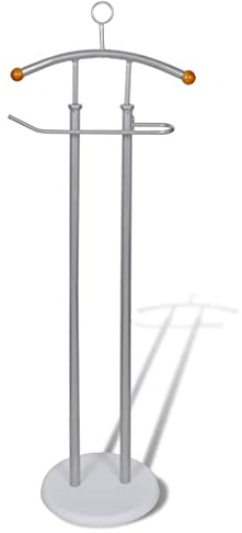 Ziaphsol Perchero para ropa de caballero con soporte de tablero de fibra de densidad media, 43 x 28 x 113 cm, para traje, camisa, pantalones, corbata, perchero en el dormitorio para ordenar