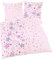Bettwäsche 135x200 Sterne Kinder-Bettwäsche rosa 80x80 + 135x200, 100% Baumwolle Biber, Reißverschluss, Kinderbettwäsche, Mädchenbettwäsche