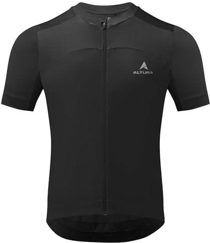 Altura Airstream Short Sleeve Cycling Jersey for Men - Lightweight Breathable Road Bike Jersey with Moisture Wicking Fabric, 3 Rear Pockets, Full Zip - Summer Cycling Top for Road, Gravel & MTB Riding
