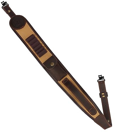 Tourbn Non-slip Rifle Sling Canvas & Leather Hunting Gun Strap with Ammo Loops