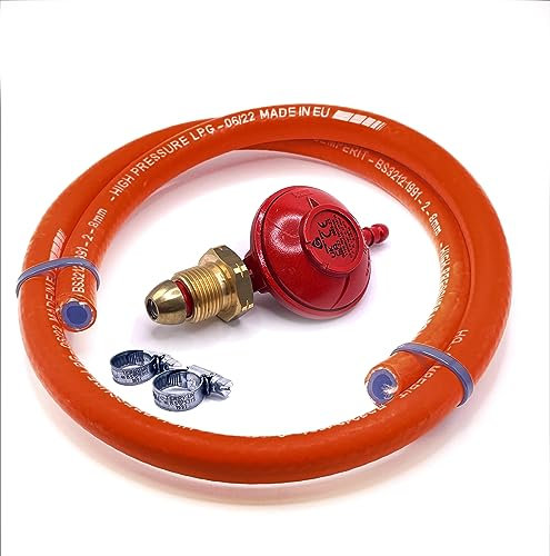 DN Autogas delar POL typ propan gastryckregulator 1,5 kg/h + högtrycksslang 2 meter set