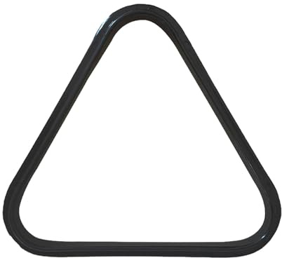 JISADER Rastrelliera per Palline Triangolare da Tavolo da Biliardo, raccoglitrice per Palline da Biliardo, Supporto per Palline, Triangolo Nero per Tavolo da, per Sfera da 57 mm