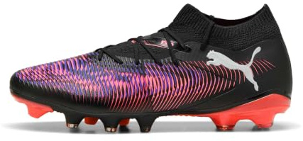 Puma - Future 8 Match FG/AG, Zapatillas de fútbol Unisexo, Puma Black-Puma White-Glowing Red,