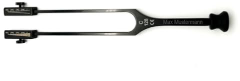 Stimmgabel nach Rydel Seiffer c128/c64 Hz - hochglanz schwarz mit gravierten Dämpfern und individueller Gravur