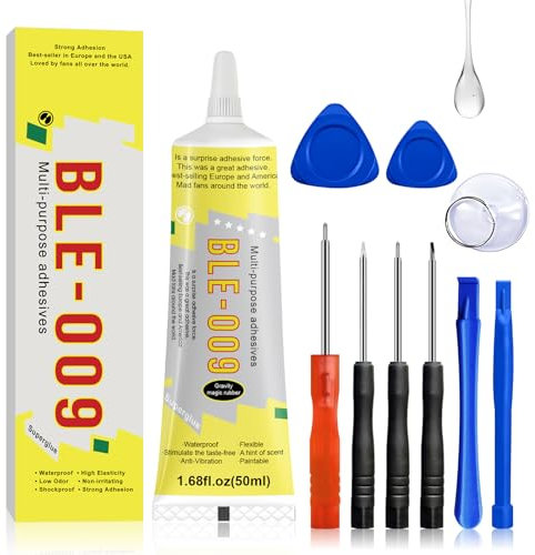 ALLONY Pegamento Móvil, Impermeable y de Secado Rápido, Repara Rápidamente Teléfonos, Tabletas, Pantallas, Cristales y Más, Transparente - 50ml