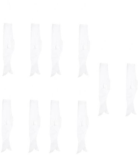 PAMINGONO 10piezas Carp Windsock De Blanca para Decoración De Jardín para Colgante para Interior y Exterior Decoración De y
