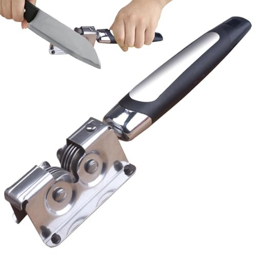 Aiguiseur de couteaux, aiguiseur de couteaux de cuisine, Aiguiseur de couteaux Cuisine, Affûteur rapide portatif de couteaux d'acier inoxydable pour des couteaux de cuisine