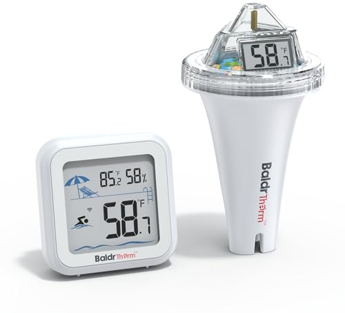 Digital Pool Thermometer Floating Easy Read, Large Size Water Thermometer for Cold Plunge, Water Temperature Thermometer for Hot Tub/Ice Bath/Swimming Pool/SPA/Aquarium/Pond