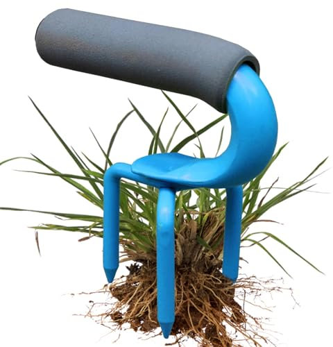 MWZBTG Outil de Jardin du cultivateur à Main, Outil de Jardin de râteau à la Main | Petit râteau à Main Lourde,Outil Manuel des Mauvaises Herbes Manche Ergonomique Griffe de Jardin pour cultiver