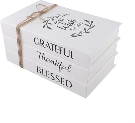 Set di 3 libri decorativi in finto legno, per la decorazione della casa, richiede montaggio, per mensole e caminetti (desideri)