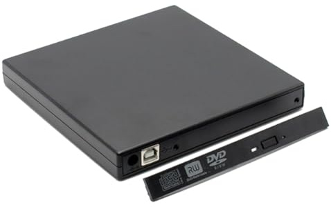 ISTOVO Unidad Externa de CD y DVD, Unidad Externa y Protegible con USB 2.0, Grabadora de DVD y DVD-ROM para Computadoras Portátiles y de Escritorio