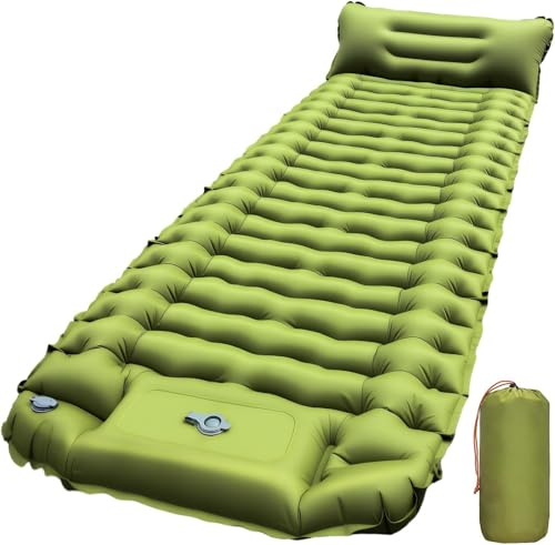 SFEATRU Matelas Gonflable 1 Place, Matelas Gonflable, Matelas de Plage-Vert