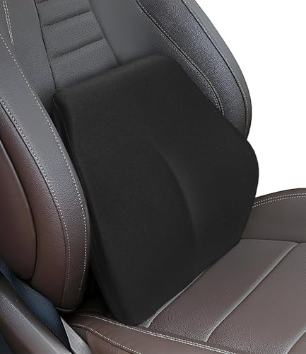jutyum Cuscino lombare per auto, supporto lombare per auto, in memory foam, cuscino lombare ergonomico, per alleviare la schiena per sedili auto, sedia da ufficio, sedia a rotelle