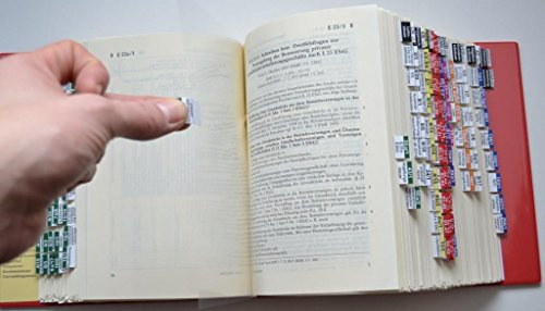 Steinfacher Griffregister fürs Steuerrecht-GESAMTPAKET ohne amtliche Überschriften, 1.800 Aufkleber inkl. 1500 Folien & 2 Einklebeschablonen