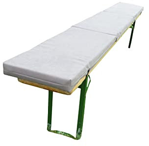 Biona Bankauflage für Bierbankgarnitur aus TeflonSilk (Bankauflage 220 x 30, grau); kein Set
