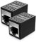 deleyCON 2 Pièces RJ45 Coupleur (10 Gbit/s) - Extension Câble Réseau Adaptateur Ethernet - Connecteur Compatible Cat8, Cat7, Cat6, Cat5 - LAN DSL POE 2X RJ45 Femelle - Noir