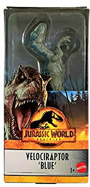 Mattel Velociraptor Dinosaurier-Figur, 15,2 cm, Blau