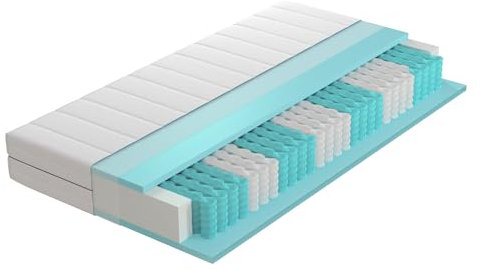 Sleephome 20 cm Taschenfederkernmatratze 180x200 | Steifigkeit H2 Mittelfest | Abnehmbar | Orthopädisch | Oeko-TEX Zertifikat | 100% Made in Italy
