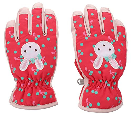 CORHAD Handschuhe Für Jungen Und Mädchen Vollständige Umschließung 360°-temperatursperre Schneefäustlinge Mit Cartoon-Muster Elastisches Handgelenkband Für 30 °c