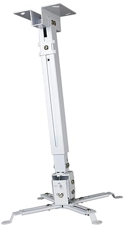 Homoyoyo Supporto per Proiettore da Soffitto e Parete in Ferro Regolabile 15 Kg Braccio Articolato, Staffa Inclinabile per Videoproiettore LED Adatto a Installazioni Flessibili