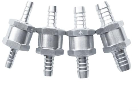 CWOQOCW Válvula de retención antirretorno para líneas de combustible para carburadores y válvula de 1 vía de aluminio marino (8 mm)