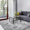 SOANNY Hochflor Wohnzimmer Teppich, Waschbar Anti-Rutsch & Flauschig, Tie-Dye Langflor Shaggy Teppiche für Schlafzimmer & Kinderzimmer, Bettvorleger Matte, 140x200 cm, Hellgrau