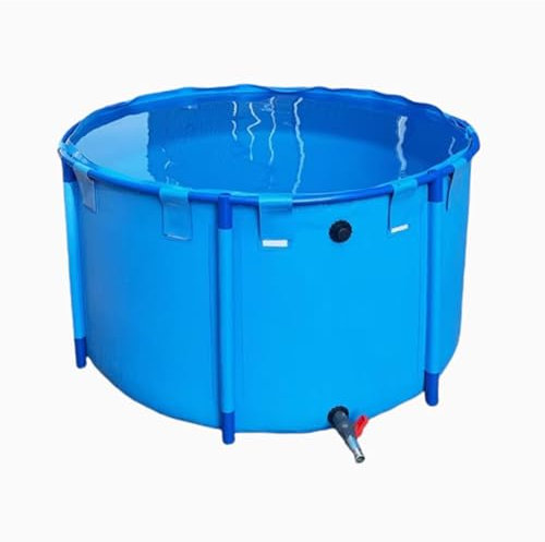 QINGYAN Estanque Elevado, Piscina Exterior con Estructura Resistente, Tanque For Koi, For Cultivo De Peces De PVC, For Riego con Reserva De Agua.(1.5x0.6m)