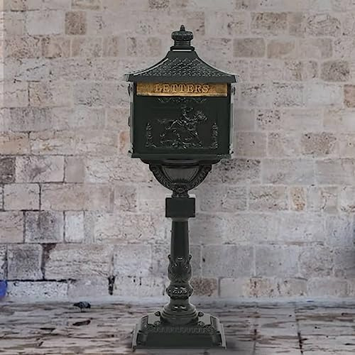 Générique Boîte aux Lettres sur Pied Aluminium Vintage Antirouille Vert, Maison & Jardin, Décorations, Boîtes aux Lettres, Vert, (Poids 10.48KG)