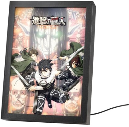 Grupo Erik Cuadro Attack on Titan Manga - Marco Anime Accesorios Luz Led