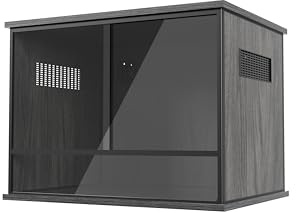 ProRep Vivarium – High-Strength Lightweight Reptile Tank with Enhanced Visibility | Secure Glass Enclosure for Lizards, Snakes & Exotic Pets | Terrariums (Black, 2x1.5x1.5ft (60x45x45cm))