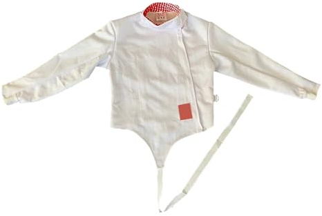 WANGCEPLSD Chaqueta de Esgrima Unisex 350N, Traje Protector para Equipo de Esgrima con Cremallera, para Florete, Espada y Sable, para Diestros(#46)