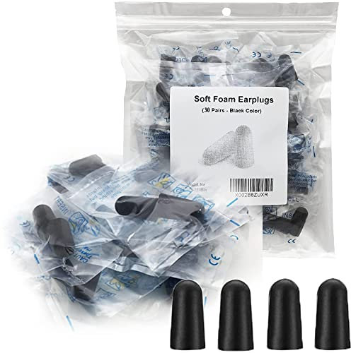 LiteTour 30 Paar Schaumstoff-Ohrstöpsel zum Schlafen, NRR 38 dB, ultra-komfortabel, weich, wiederverwendbar, ideal für Arbeit, Reisen, Studium und Konzerte