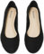 Ataiwee Women's Wide Width Flats Shoes - Dressy Round Toe Cute Plus Size Suede Ballet Shoes.(1910002-2402, BK/MF, UK6 Wide)