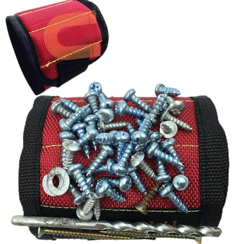 Genkigold Magnetisches Armband: Geschenk für Alle, Kleine Aufmerksamkeiten für Männer, Frauen und Erwachsene, Magnetisches Armband für Schrauben und Nägel, für Papa, Ihn, Ehemann