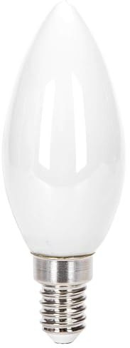 Glowster Bombilla LED de filamento C35 E14 4W, luz blanca, alta eficiencia energética, ideal para iluminación decorativa y ambiental.