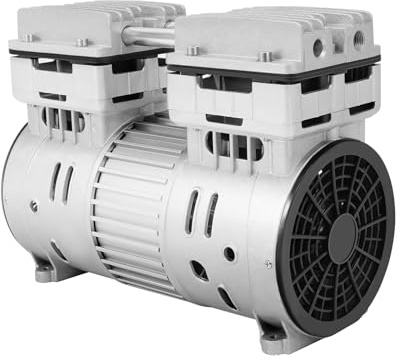 OUKANING Oil Free Vacuum Pump 750W/1HP Air Compressor Replacement Motor 145L/min Aluminum1400RPM 8bar Electric Air Compressors for Tire Pumping, Car Grooming