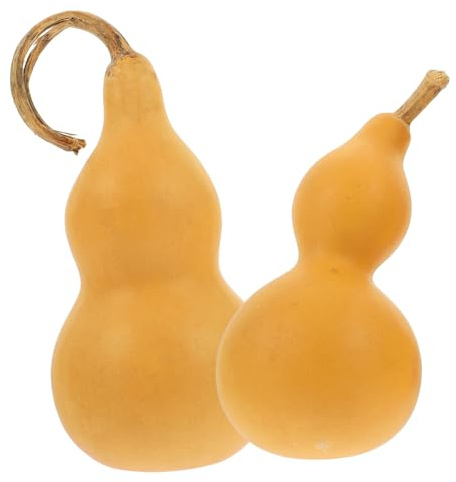 GALPADA 2piezas Adorno de Calabaza Natural Decoración de Escritorio para Calabaza de Bendición Hogar