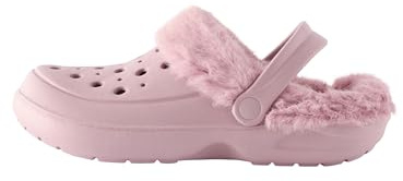 NEXT Femme Chaussons Sabots Femme doublés de Fourrure synthétique Rose 43