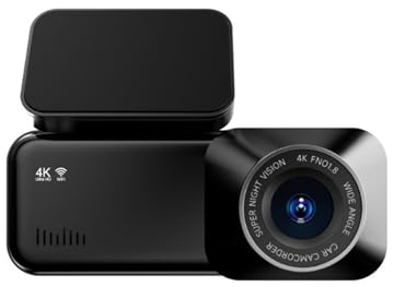 Osmo Dashcam Pro 4k med främre och bakre kamera, 5,8 GHz WiFi, GPS, gratis 64 GB kort, instrumentkamera med parkeringsövervakning, 170° vidvinkel, nattvisning och parkeringsläge