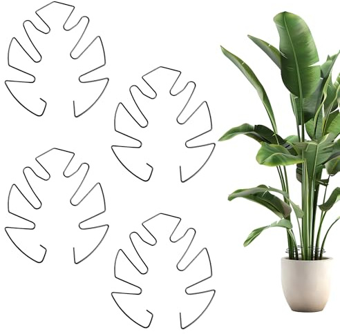 Supporto per piante perenni, 4 pezzi, supporto per piante rampicanti, supporto per piante, supporto per steli Monstera, supporto per piante rampicanti, alocasia, pomodori ortensie